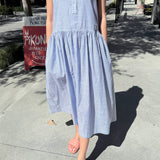 Marianne Dress - Blue Stripe