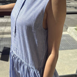 Marianne Dress - Blue Stripe