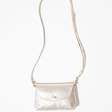 Kaanapali Crossbody - Champagne Metallic Aniline Leather