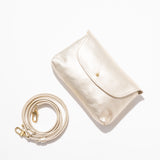 Kaanapali Crossbody - Champagne Metallic Aniline Leather