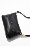 Kaanapali Crossbody - Black Metallic Aniline Leather