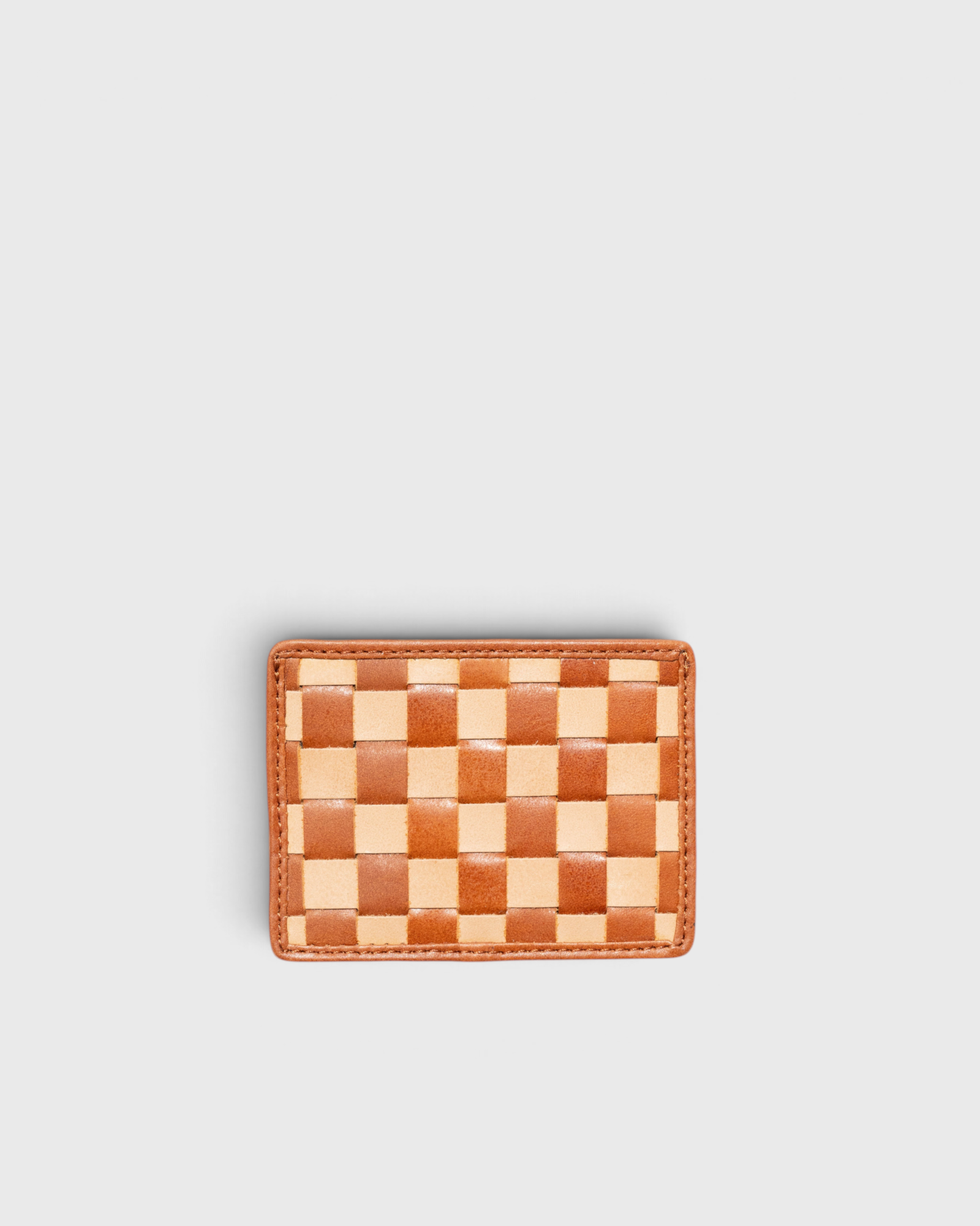 Bembien Nico Card Case - Caramel x Sienna Check