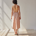 Beth Dress - Pink Stripes view of back of dress
