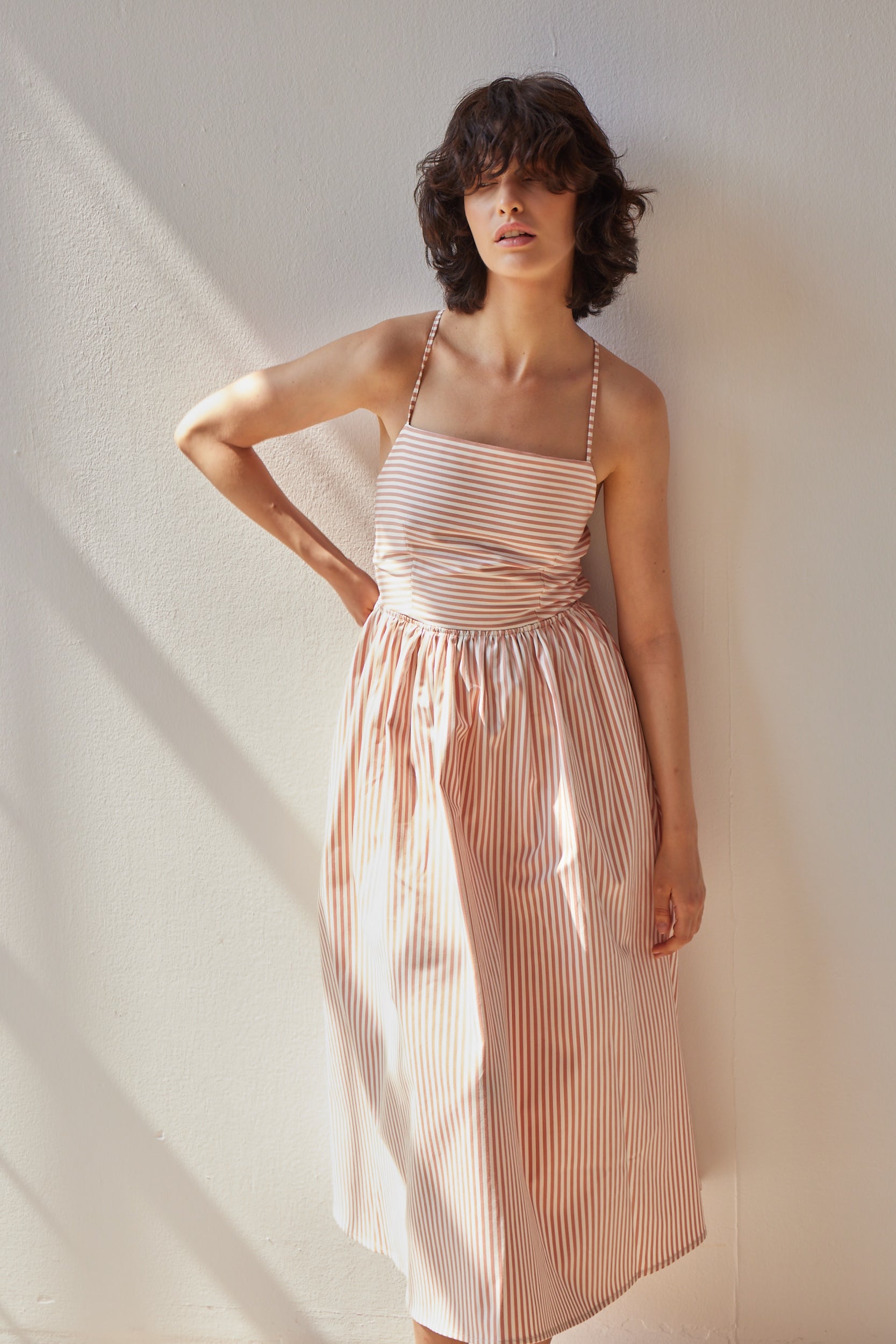 Beth Dress - Pink Stripes