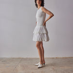 Emilia Dress - White view from side