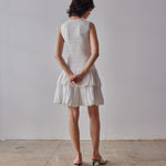 Emilia Dress - White view of back 