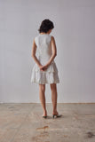 Emilia Dress - White view of back 
