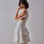 Emilia Dress - White view of side
