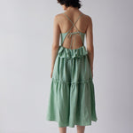 Holly Dress - Green view of back of dress