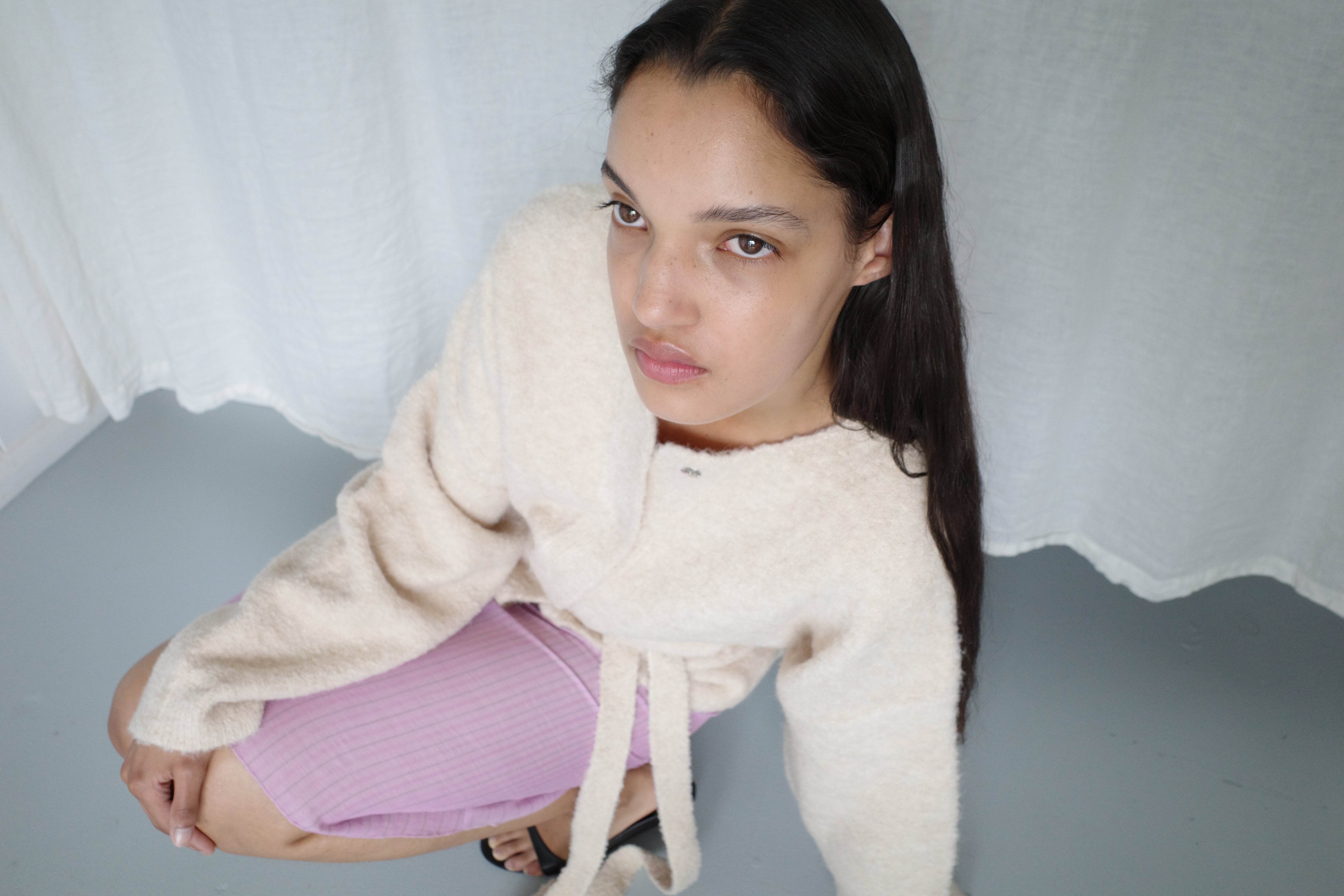 Deiji Studios Pod Knit in Oat - campaign image