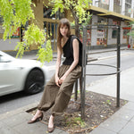 Deiji Studios Balloon Pant in Garden Check - campaign image