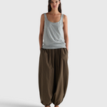 Deiji Studios Balloon Pant in Garden Check - full length