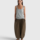Deiji Studios Balloon Pant in Garden Check - front view