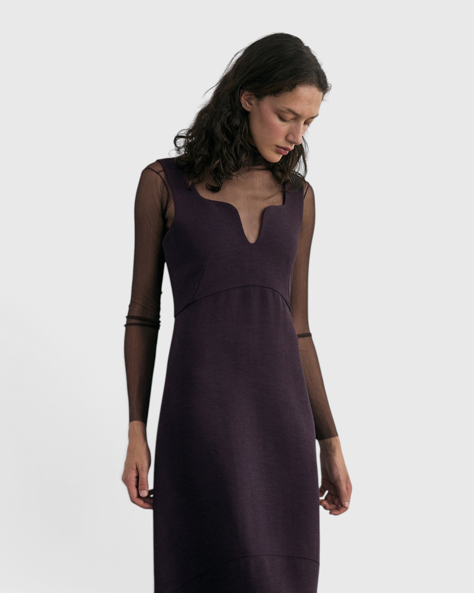 SISA Silk Tulle Beatle in Eggplant