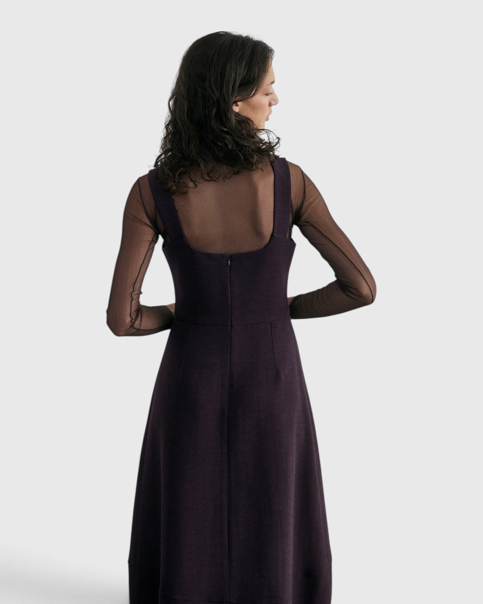 SISA Silk Tulle Beatle in Eggplant