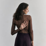 SISA Silk Tulle Beatle in Eggplant, back view