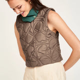 Santanyi Quilted Vest - Walnut Jurassic