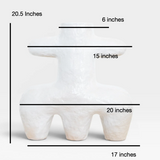 Ceramic Vessel 2 in White by Svetlana Durel