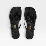 TKEES Square Toe Lily Croc Flip Flop Sandal