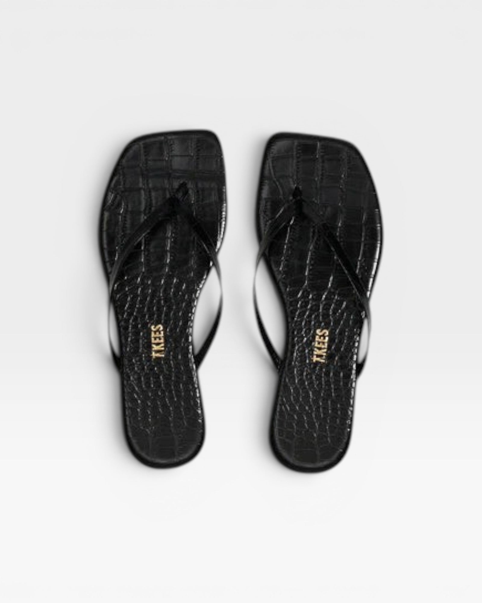 TKEES Square Toe Lily Croc Flip Flop Sandal