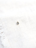 14K Pear Cut Diamond Bezel Studs