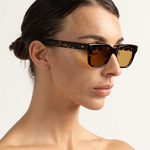 Comanche Sunglasses - Chelonian side angle on model