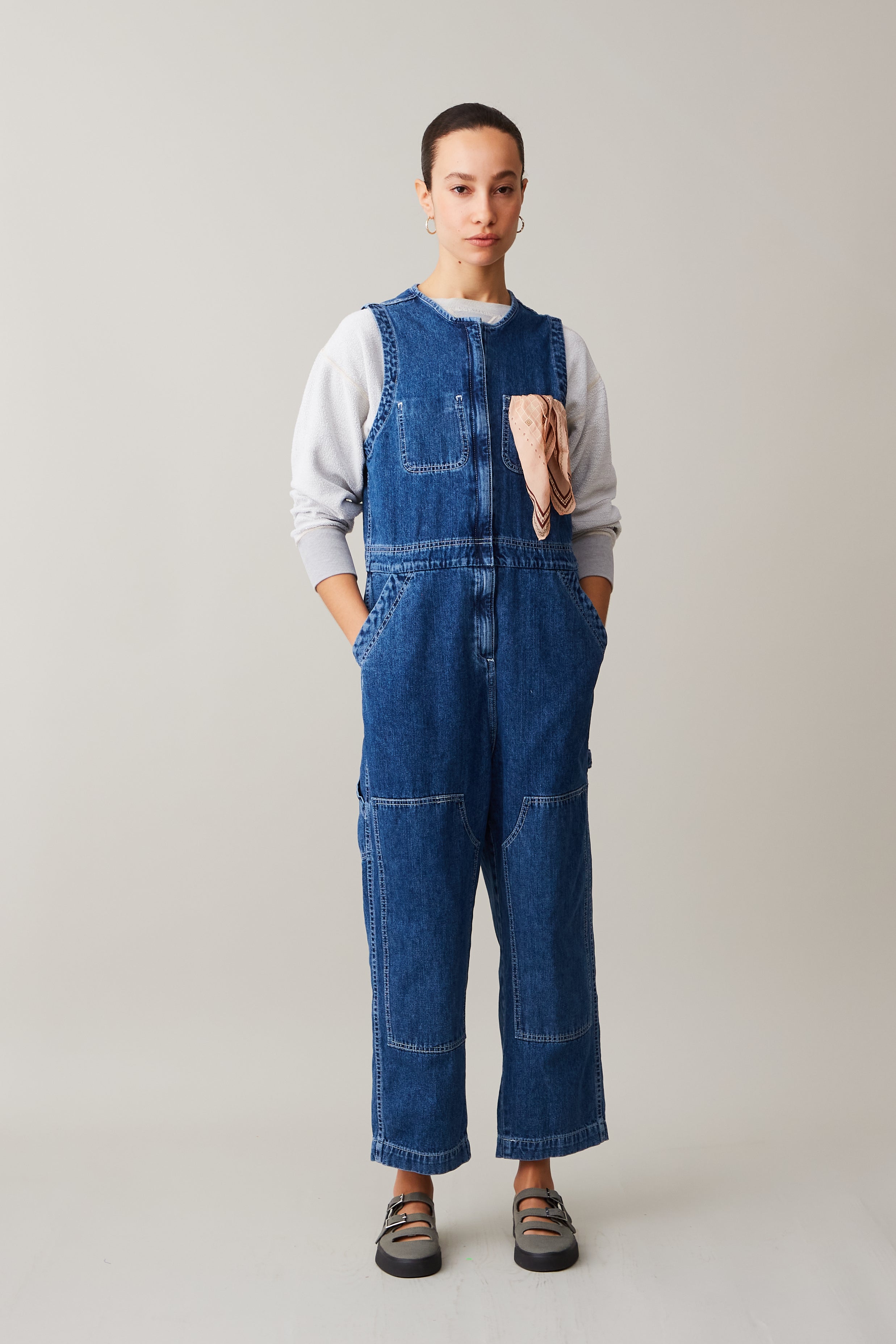 Tobias Jumpsuit - Washed Denim