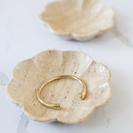 Travertine Scalloped Dish