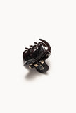 hinge view of No. 2 Claw Clip - Black Marble