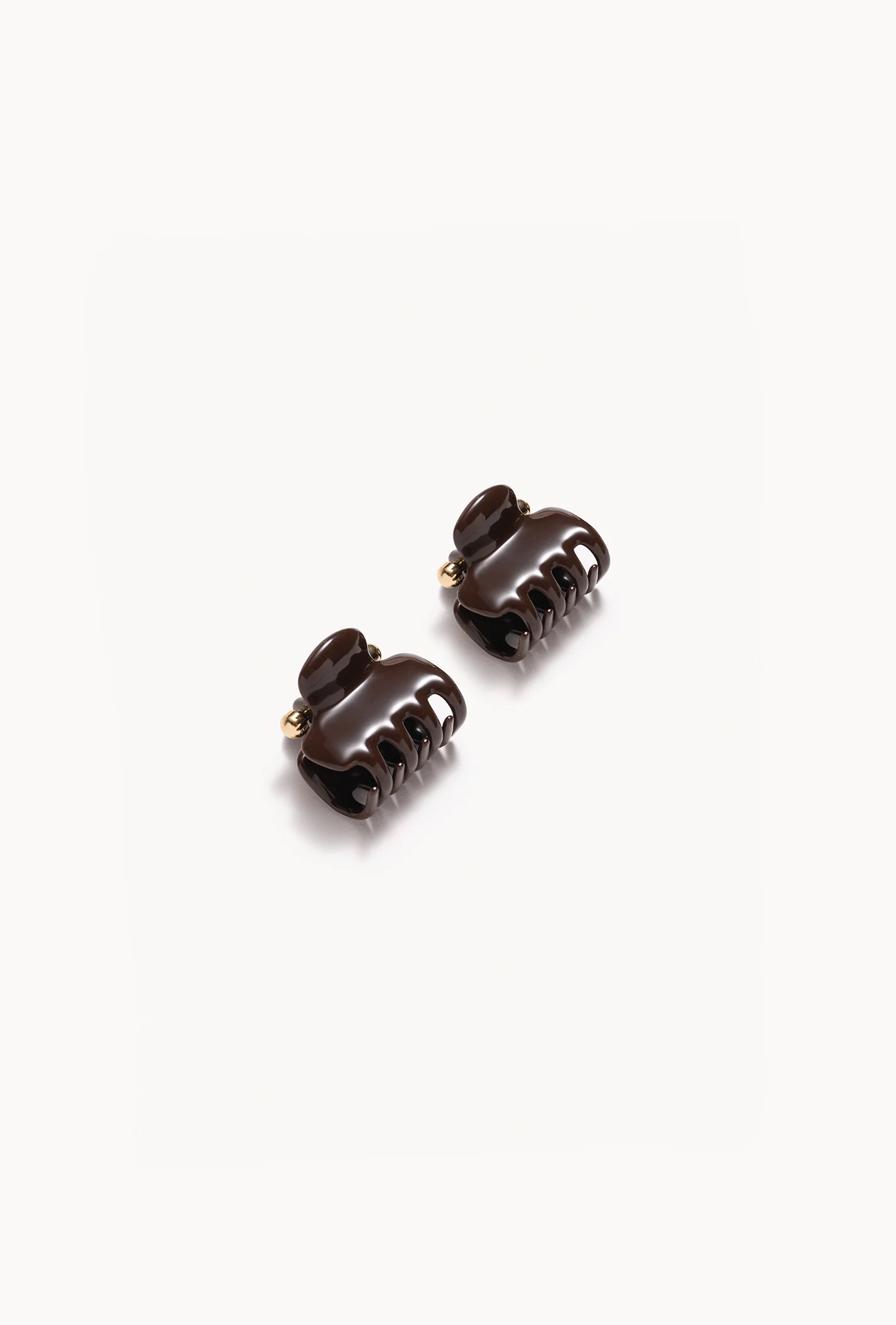 No. 1 Claw Clip Set - Espresso pictured as a set on an angle
