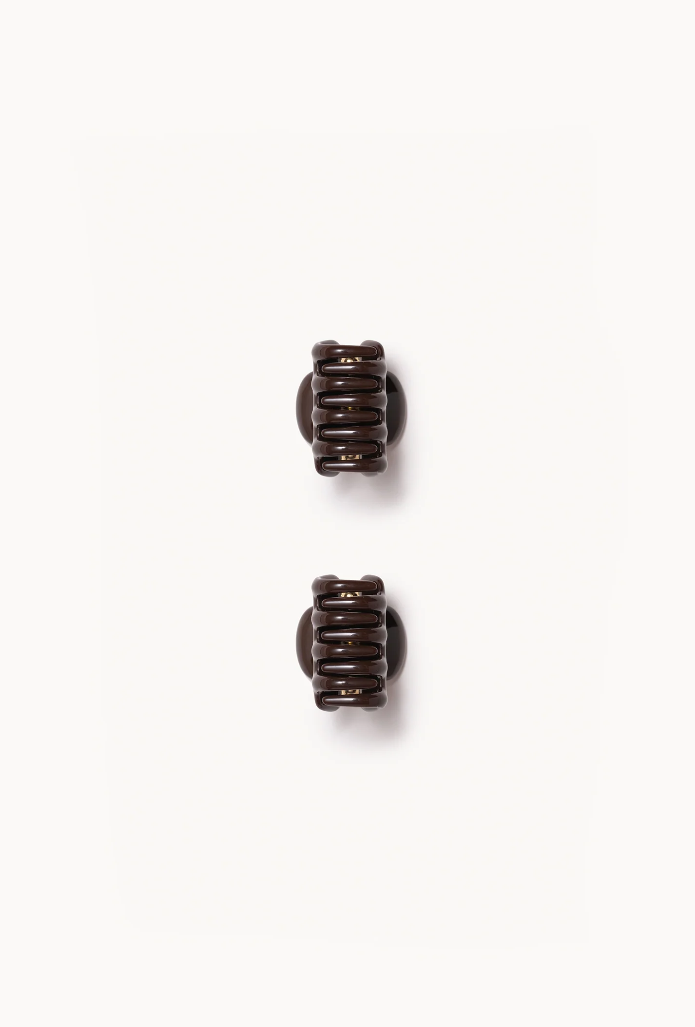 No. 1 Claw Clip Set - Espresso view of prongs on clip