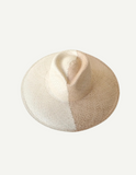 Two Tone Wide Brim Panama hat