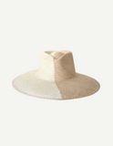 Two Tone Wide Brim Panama hat