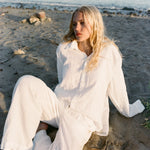 Cecile Oversized Linen Shirt - White