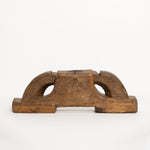 Vintage Wooden Distressed Candle Holder — view 3