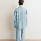 Delphine Linen Pant - Baby Blue