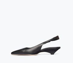 Vivian Slingback Heel - Black Nappa