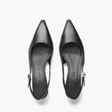 Vivian Slingback Heel - Black Nappa