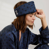 Washable Silk Sleep Mask - Blue Ellipsis