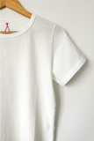 close up view of The Little Boy Tee in Vintage White