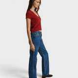 Alanis V Neck - Ruby Red