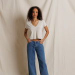 Alanis V Neck - Whitecap Grey