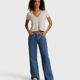 Alanis V Neck - Whitecap Grey