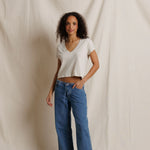 Alanis V Neck - Whitecap Grey