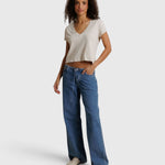 Alanis V Neck - Whitecap Grey