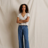 Alanis V Neck - Whitecap Grey