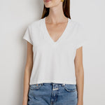 Perfect White Tee Alanis V Neck - White