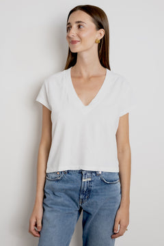 Perfect White Tee Alanis V Neck - White