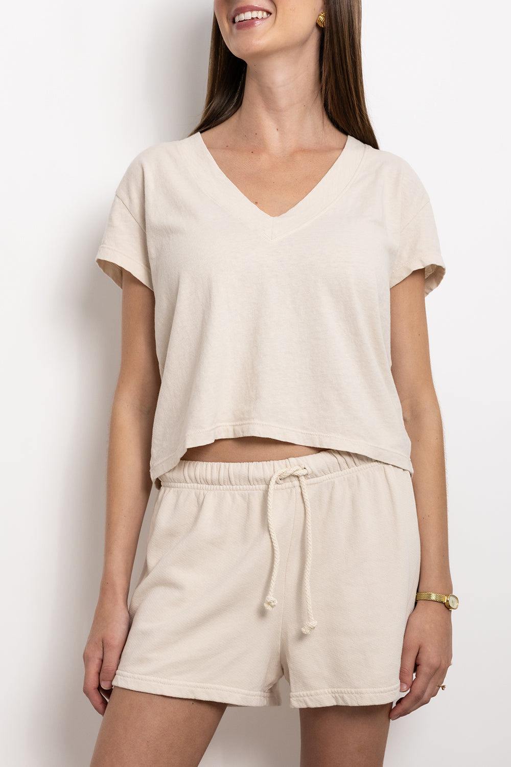 Alanis V Neck - Sugar — view 2