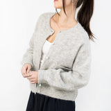 Amélie Alpaca Cardigan - Light Grey